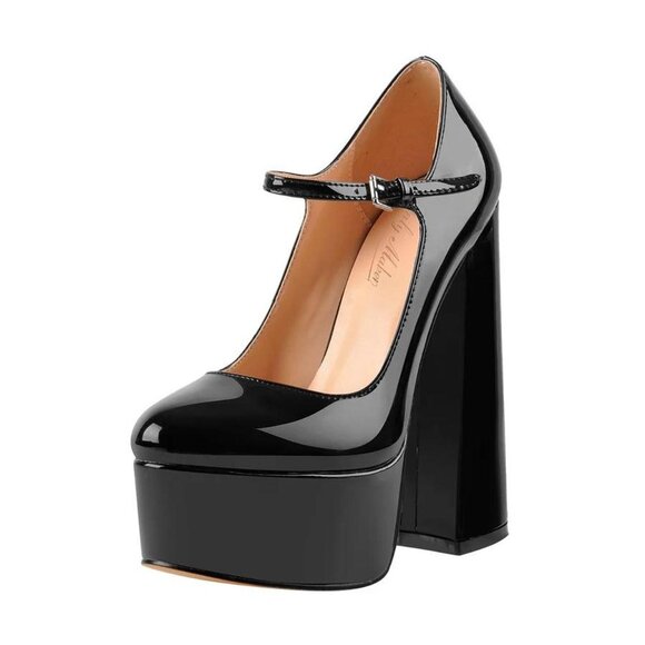 Onlymakers patent leather platform Mary Jane’s - Picture 1 of 4